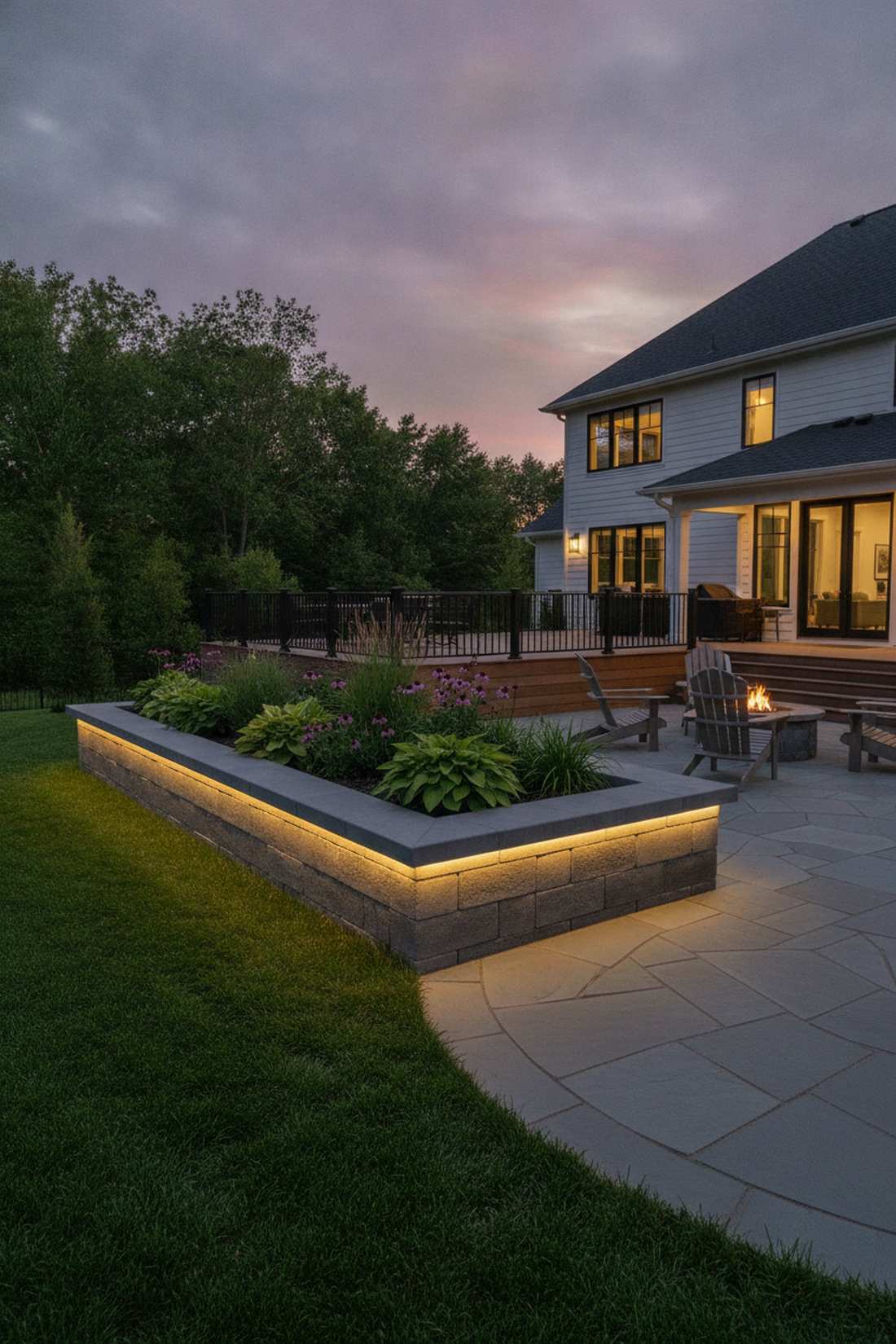 raised planter edge lighting