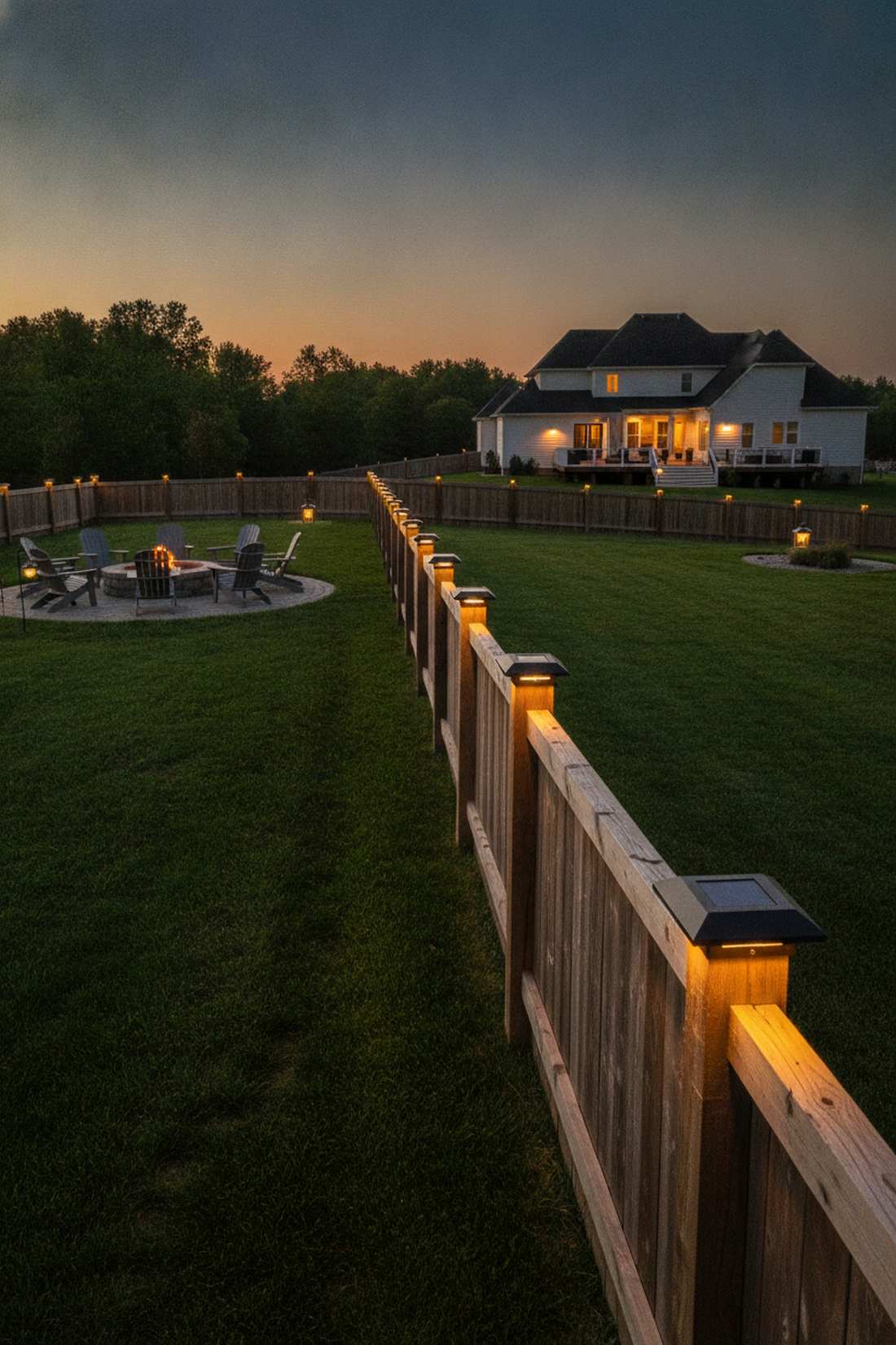 solar post cap lights