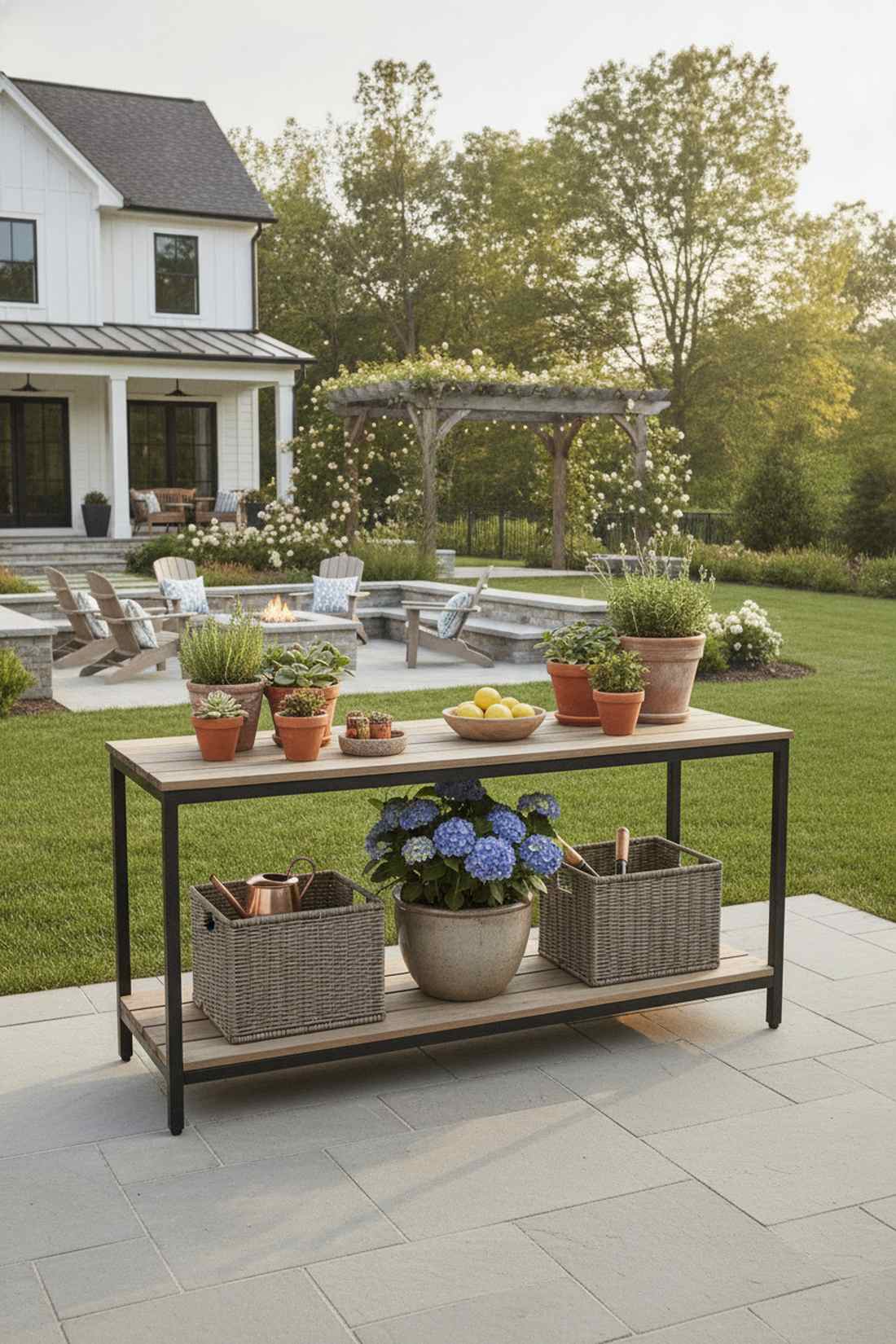 table with lower shelf