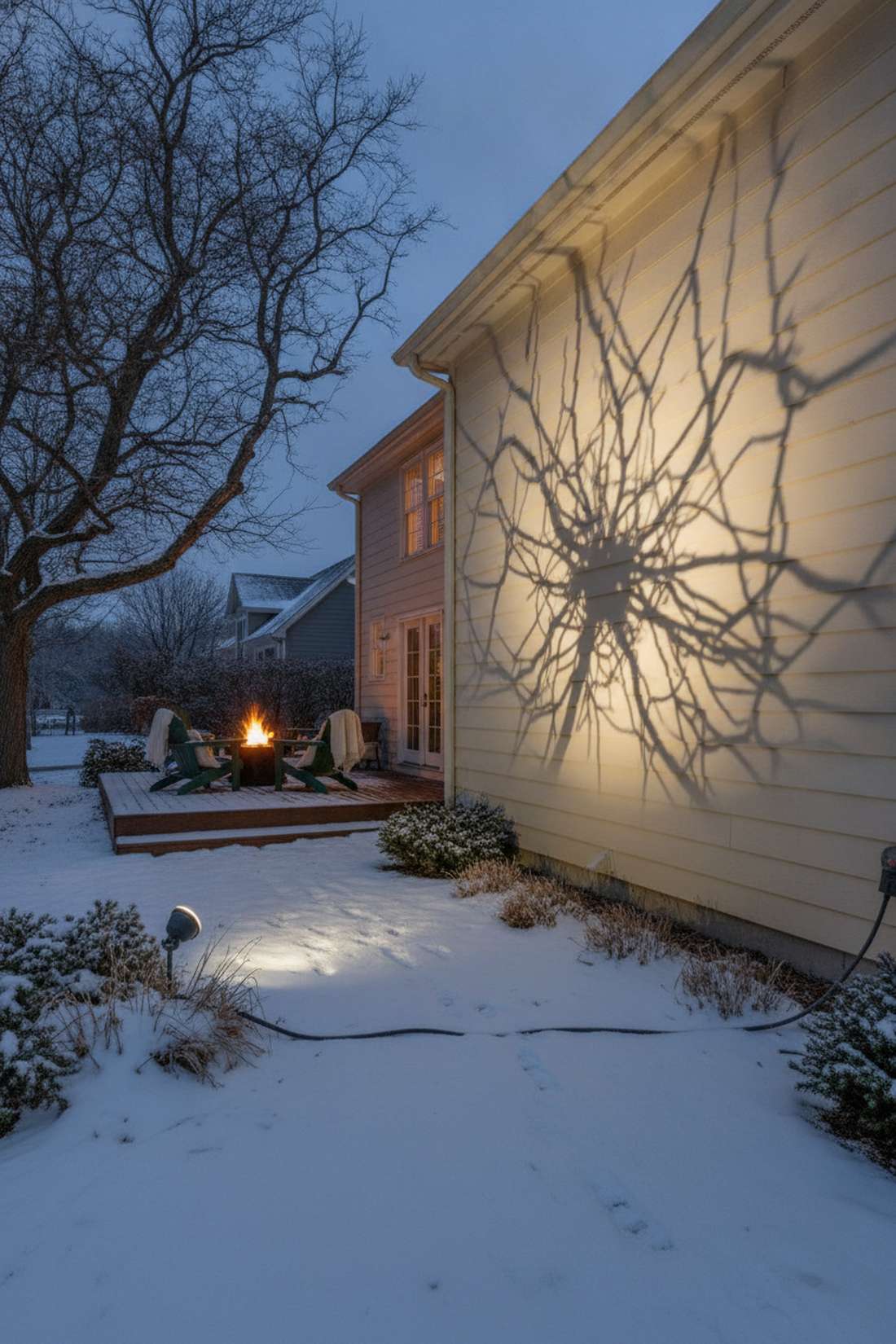 tree branch shadow patterns