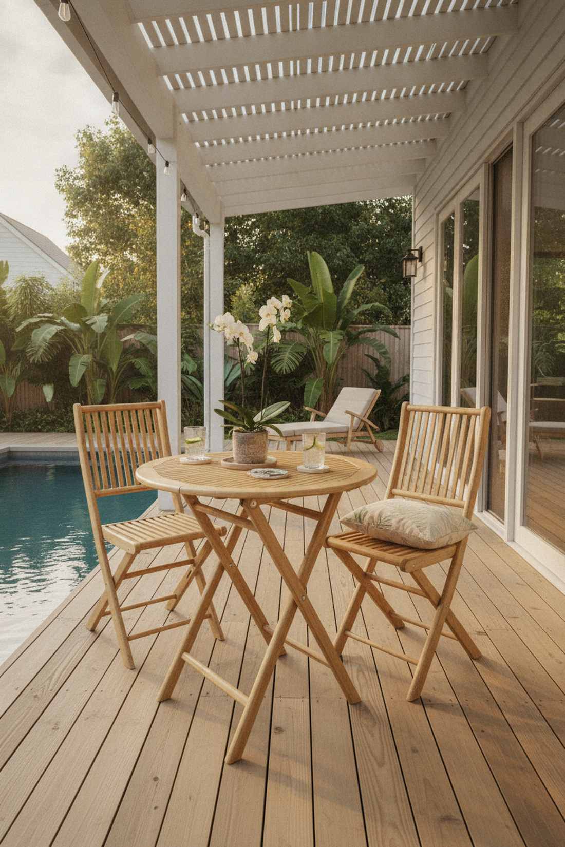 bamboo folding table and chairs
