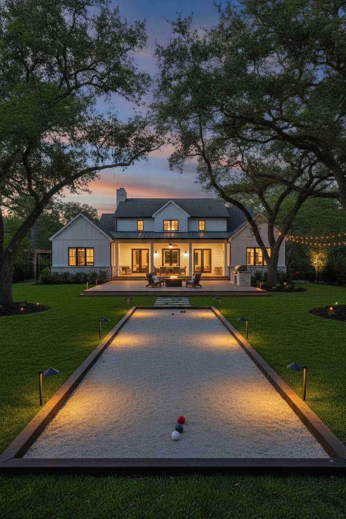 bocce court perimeter lighting