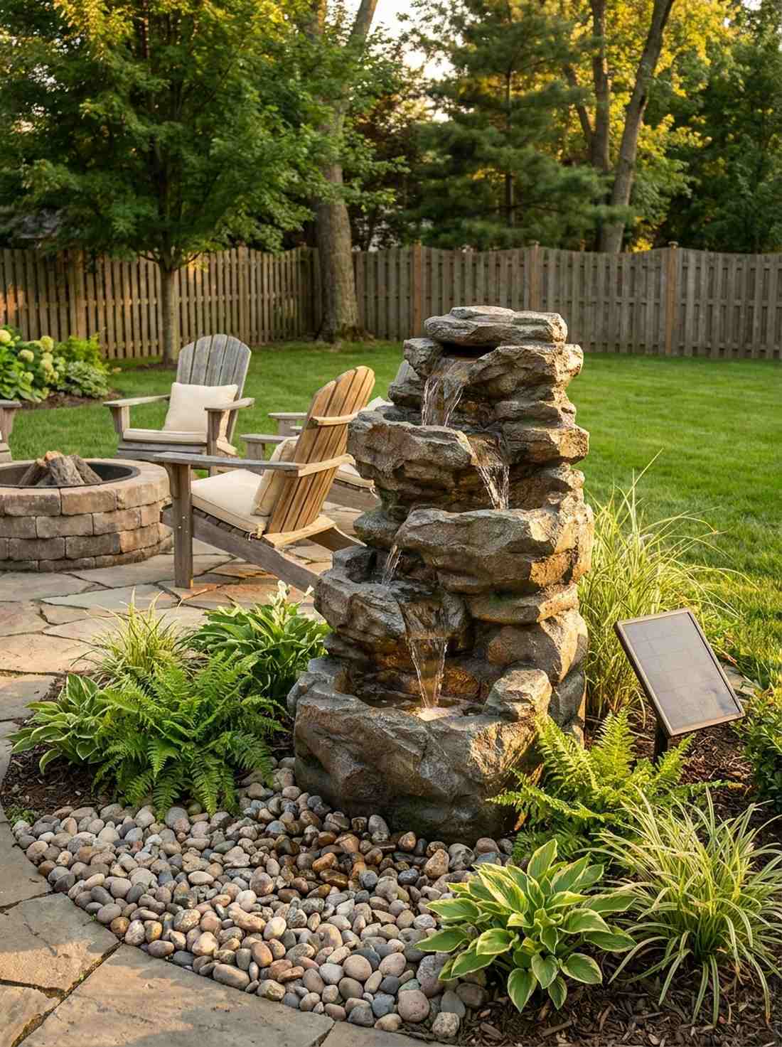 corner fountain feature