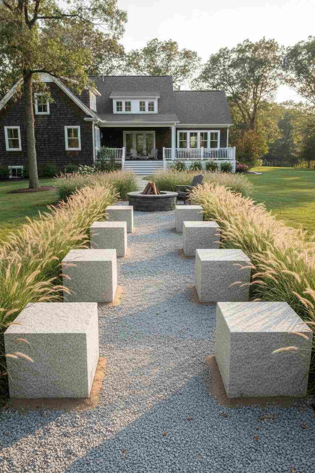 cubic stone seating