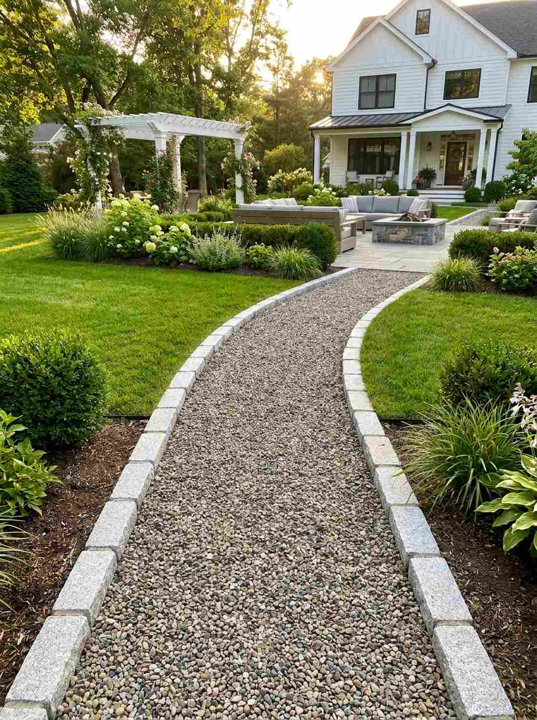 formal cut stone edging