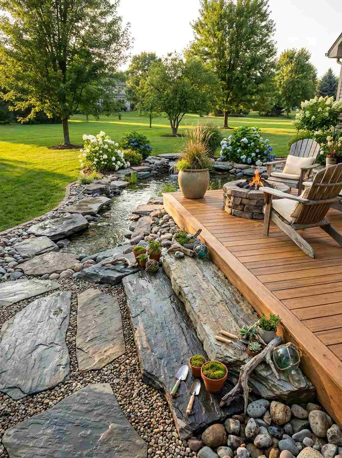 horizontal stone water edge