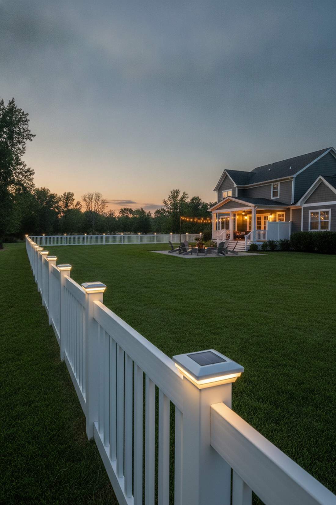 led fence post lights
