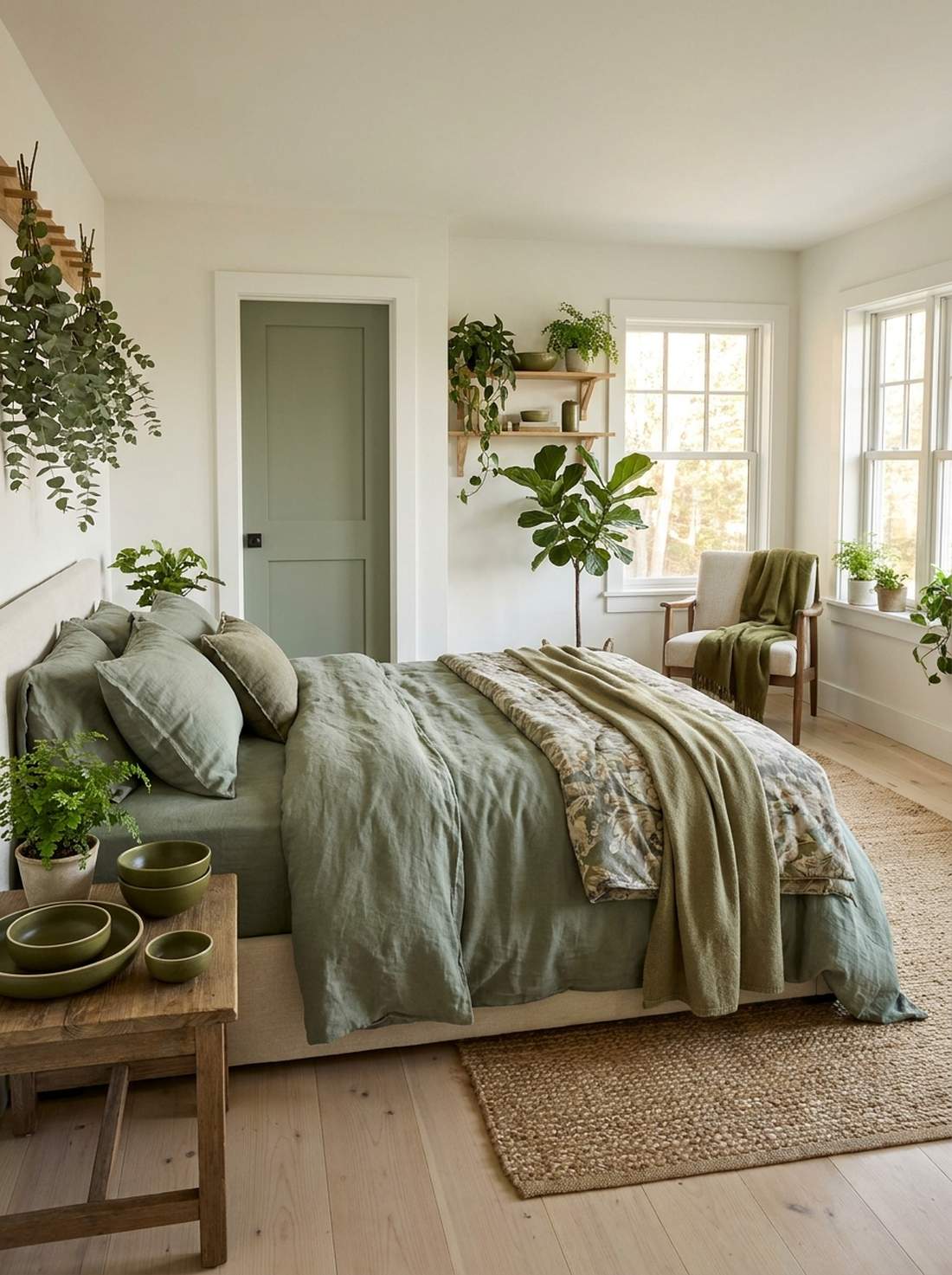 olive and sage green tones
