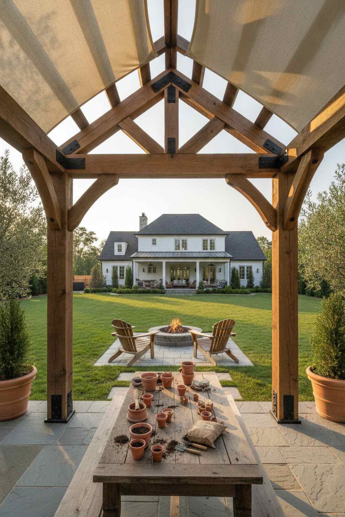 pergola room overhead
