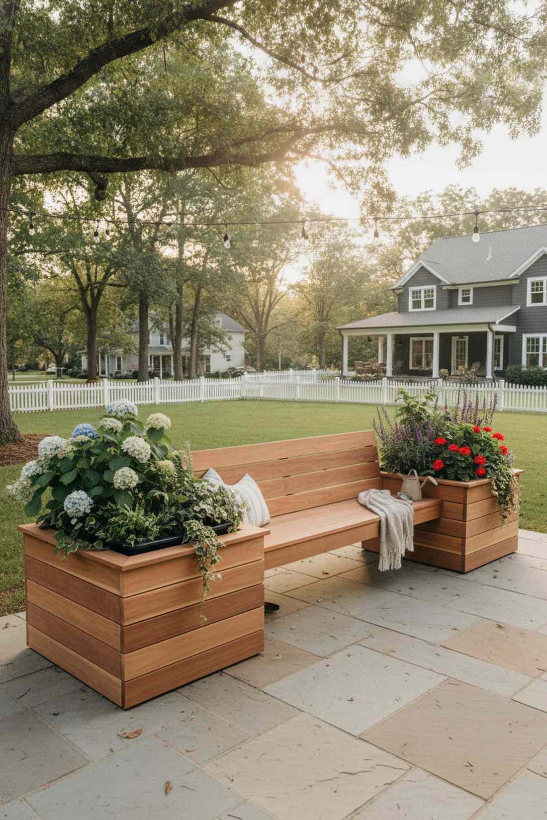 planter box bench combo