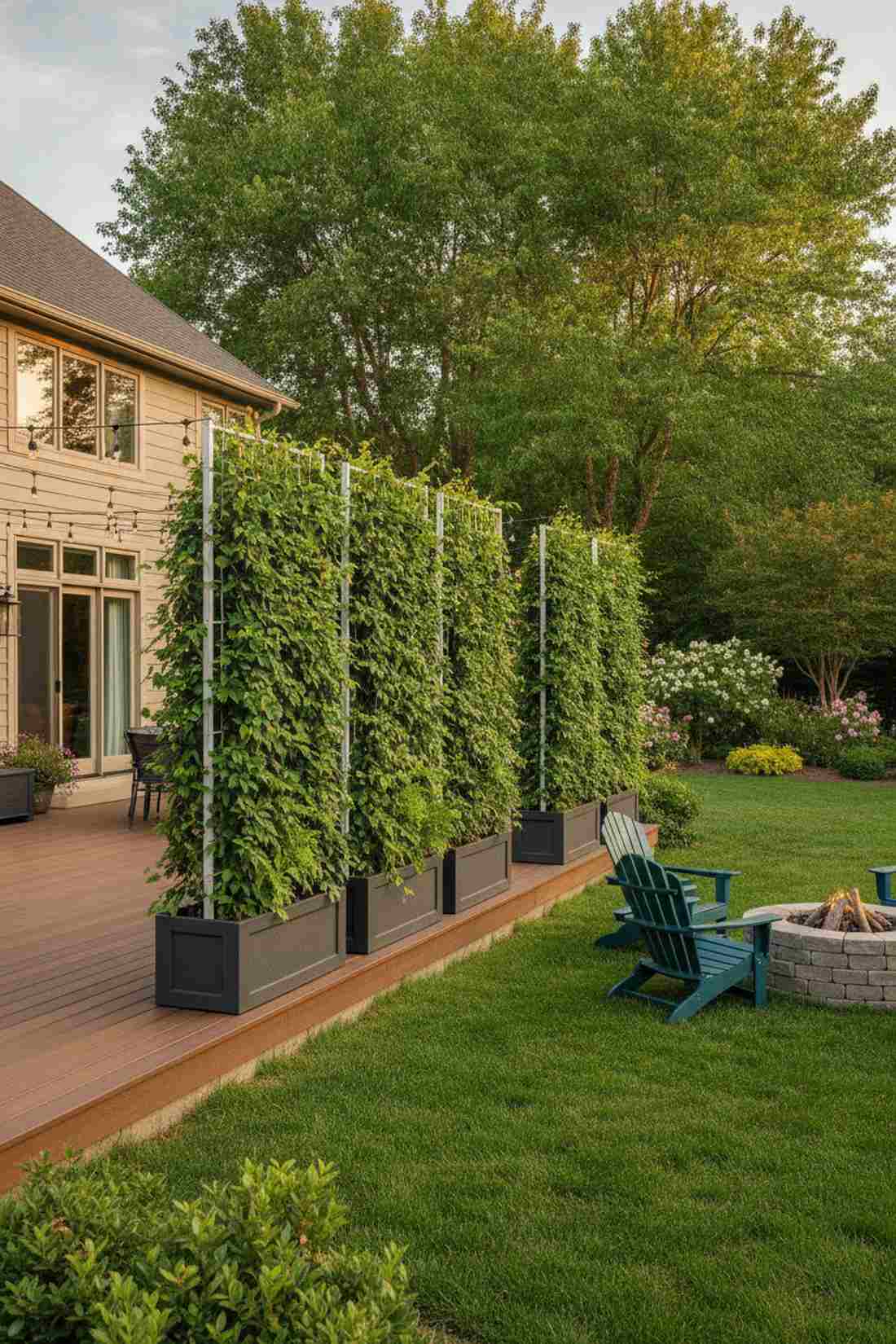 privacy screen planters