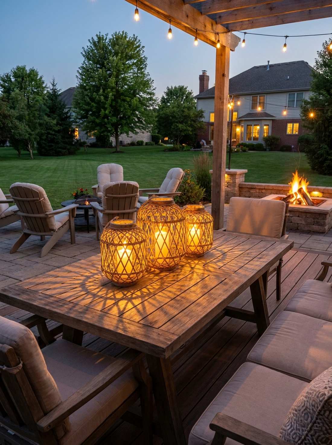 rattan lantern holders
