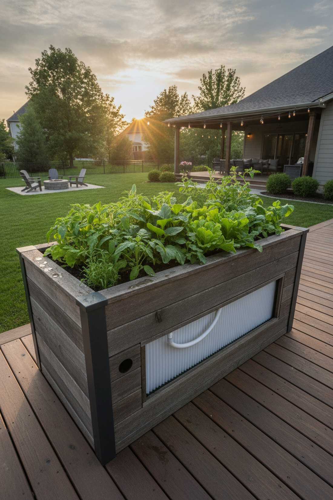 self watering elevated system
