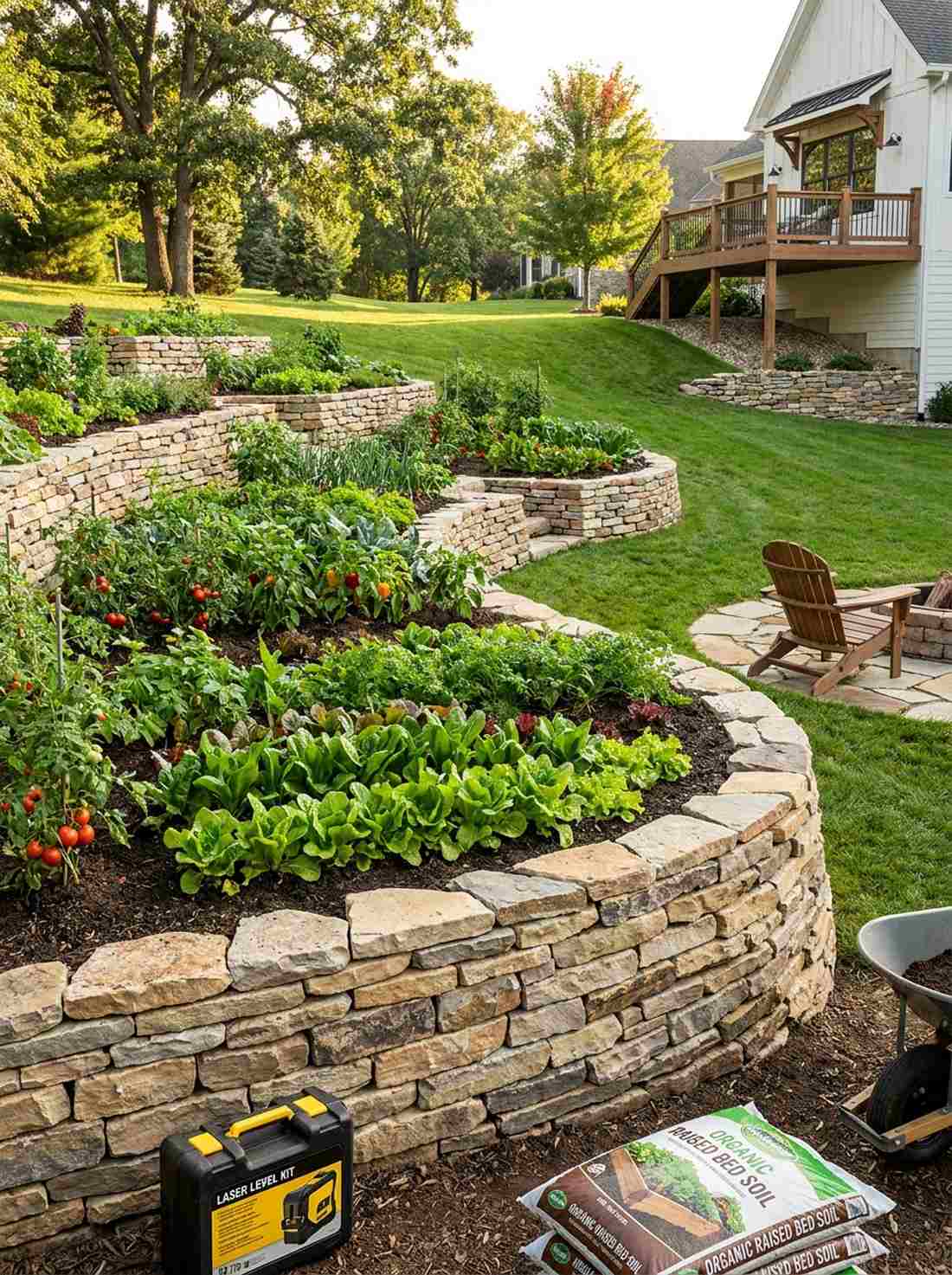 slope stabilization stone terracing