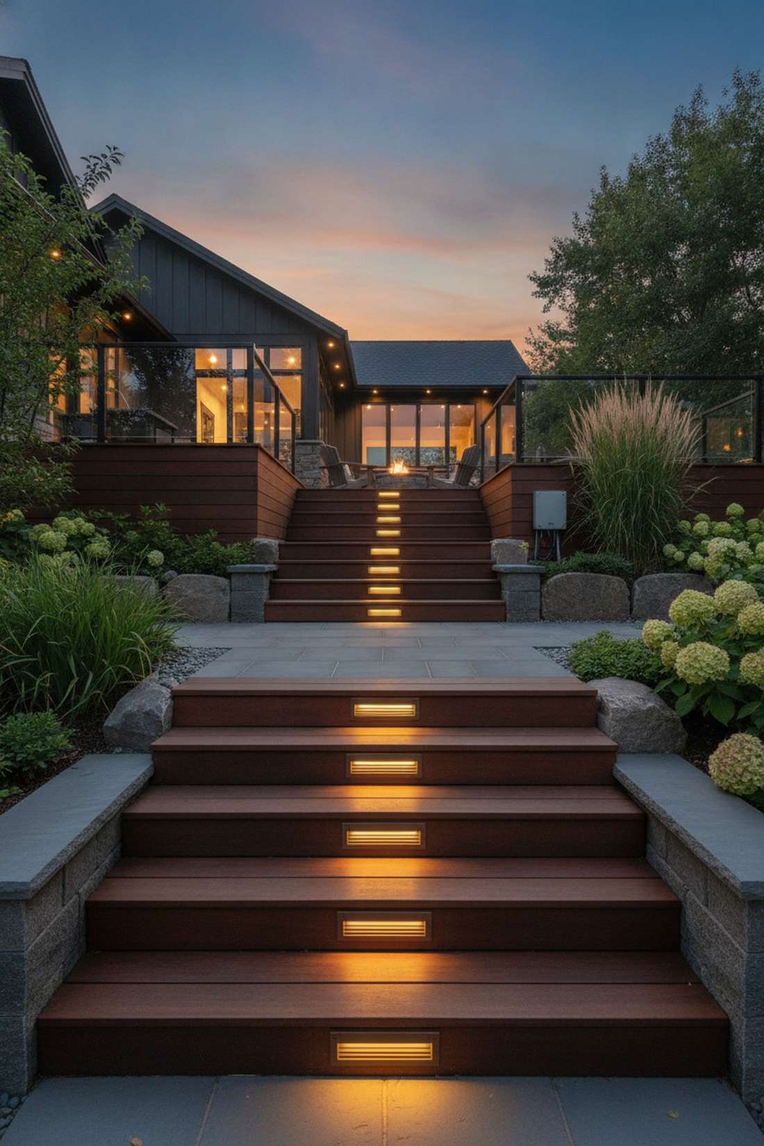 stair riser accent lights