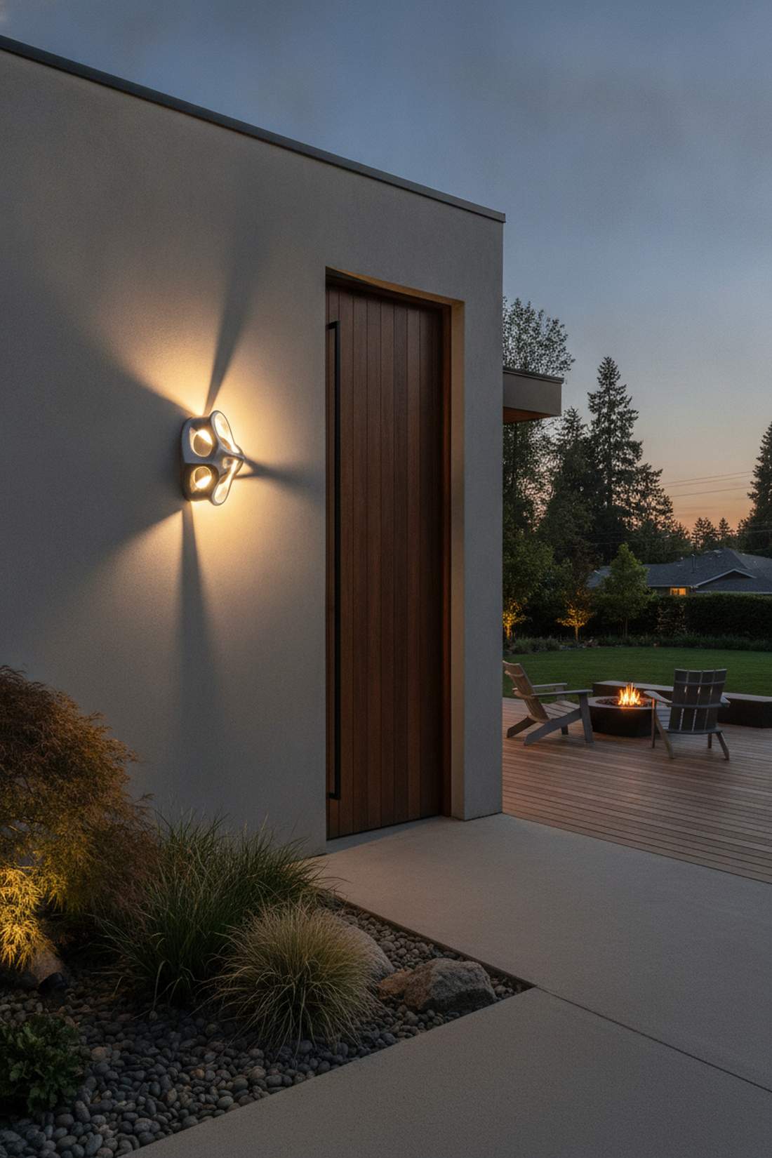 asymmetric architectural sconces