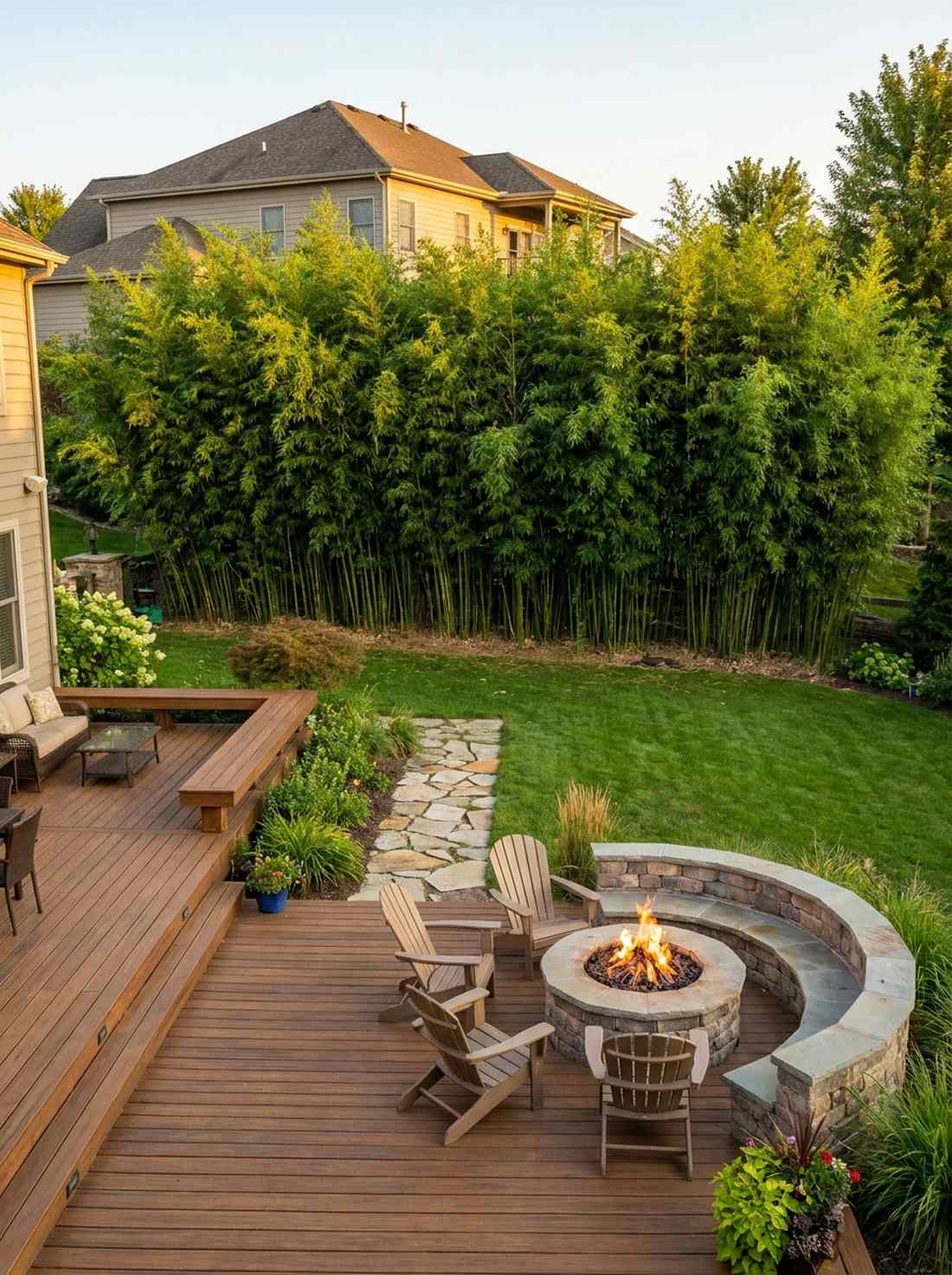 bamboo privacy screen wall