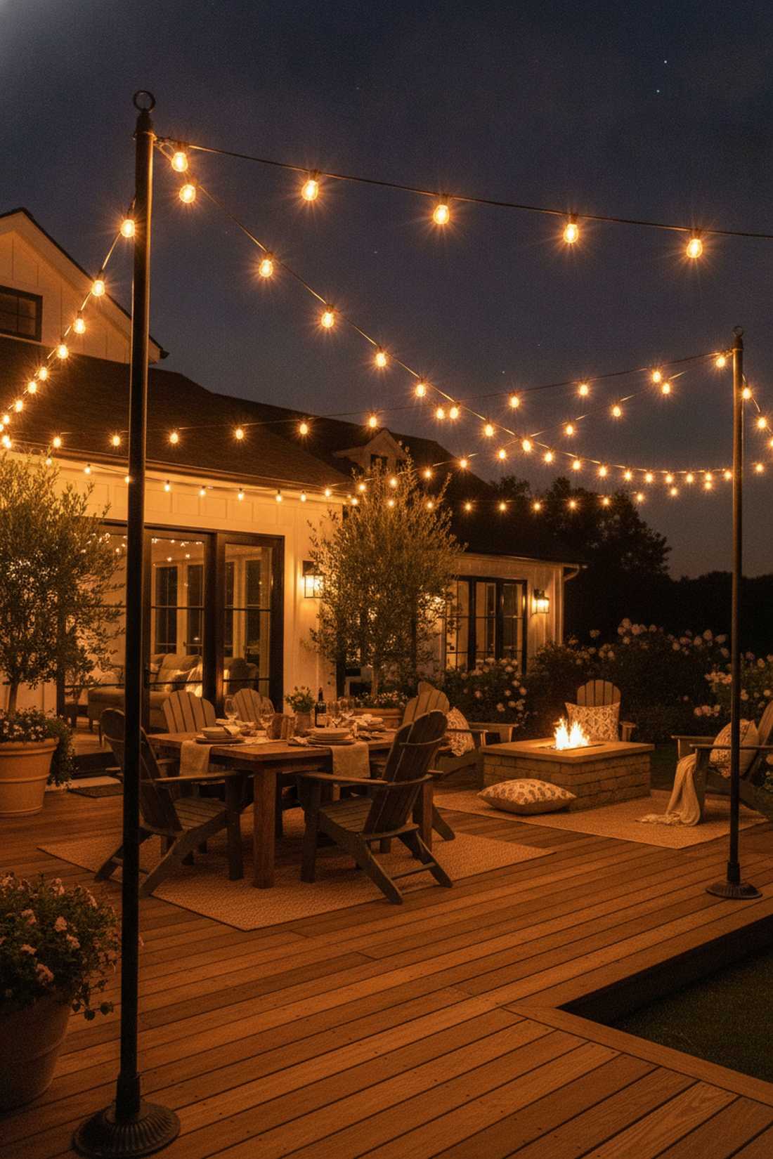 bistro string lights