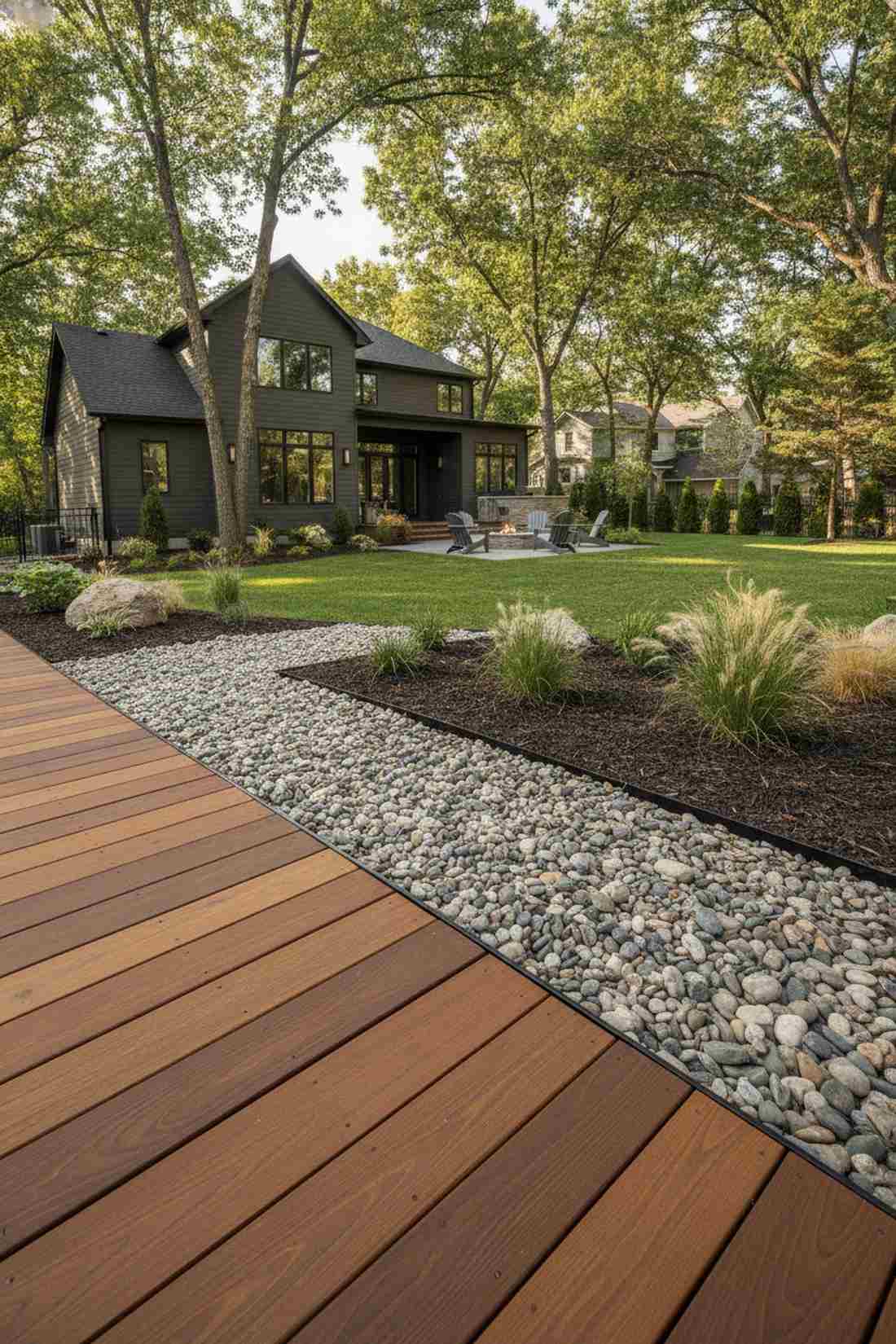 contrasting surface materials