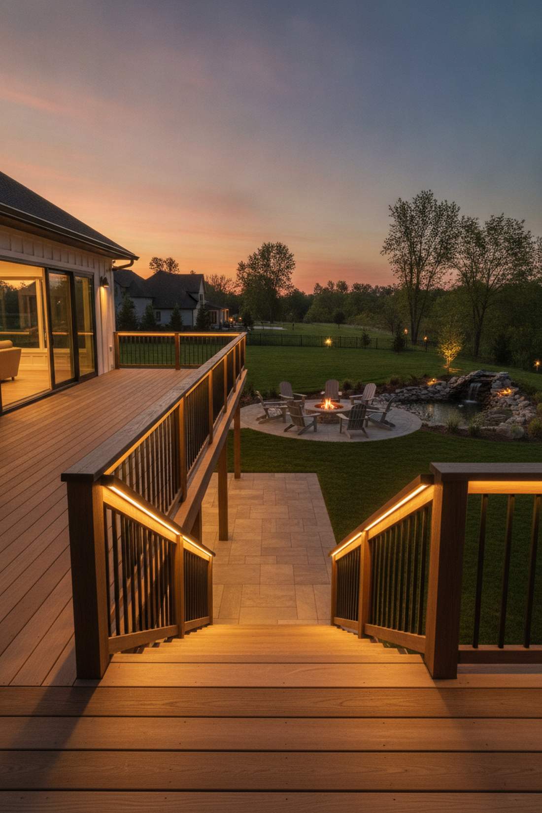 deck railing safety lighting