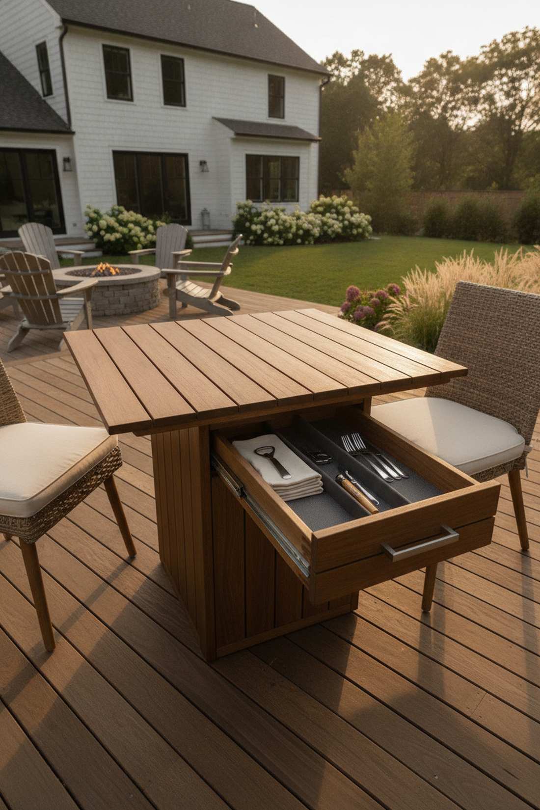 drawer base bistro table