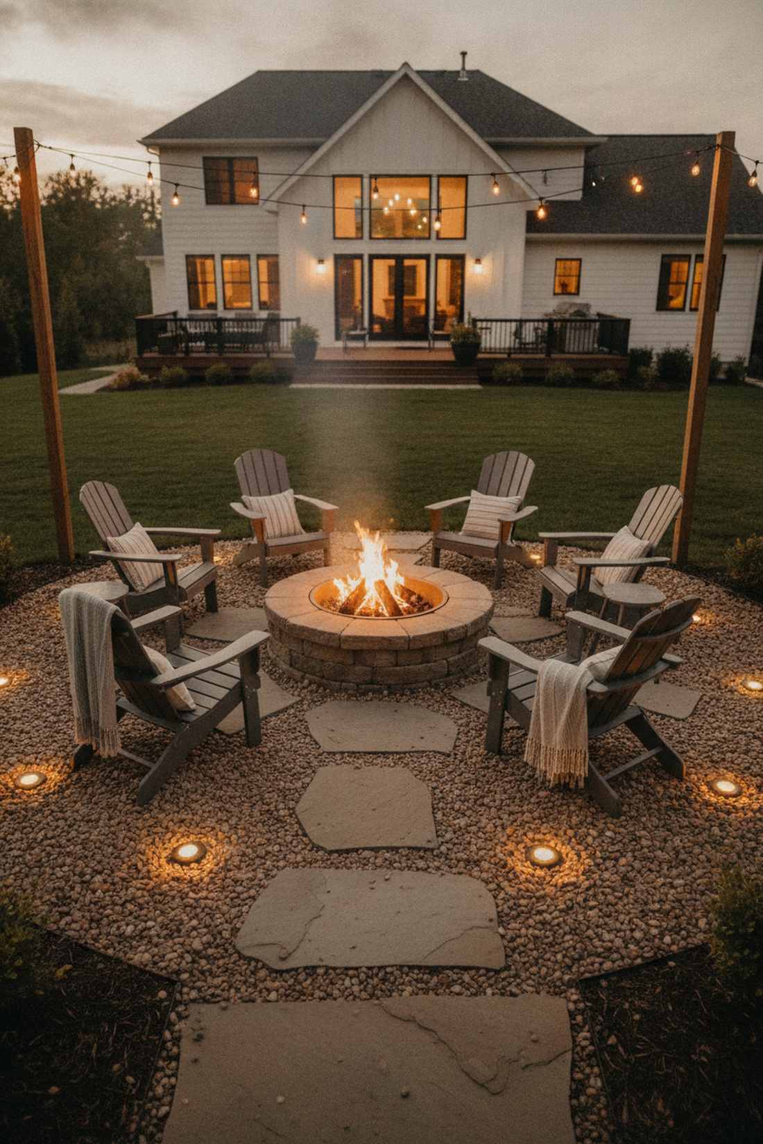 fire pit surrounding accent rings