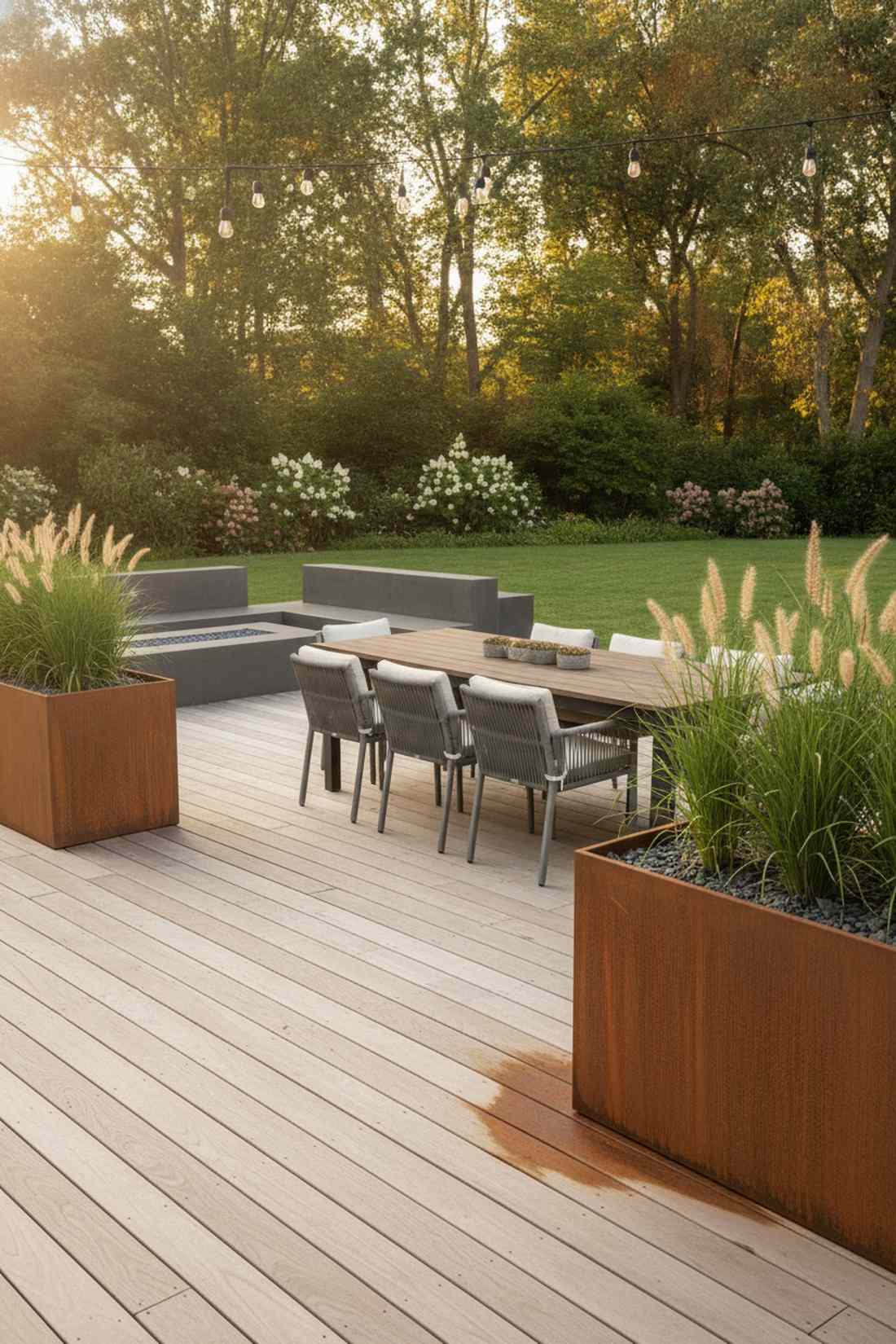 floating steel planters