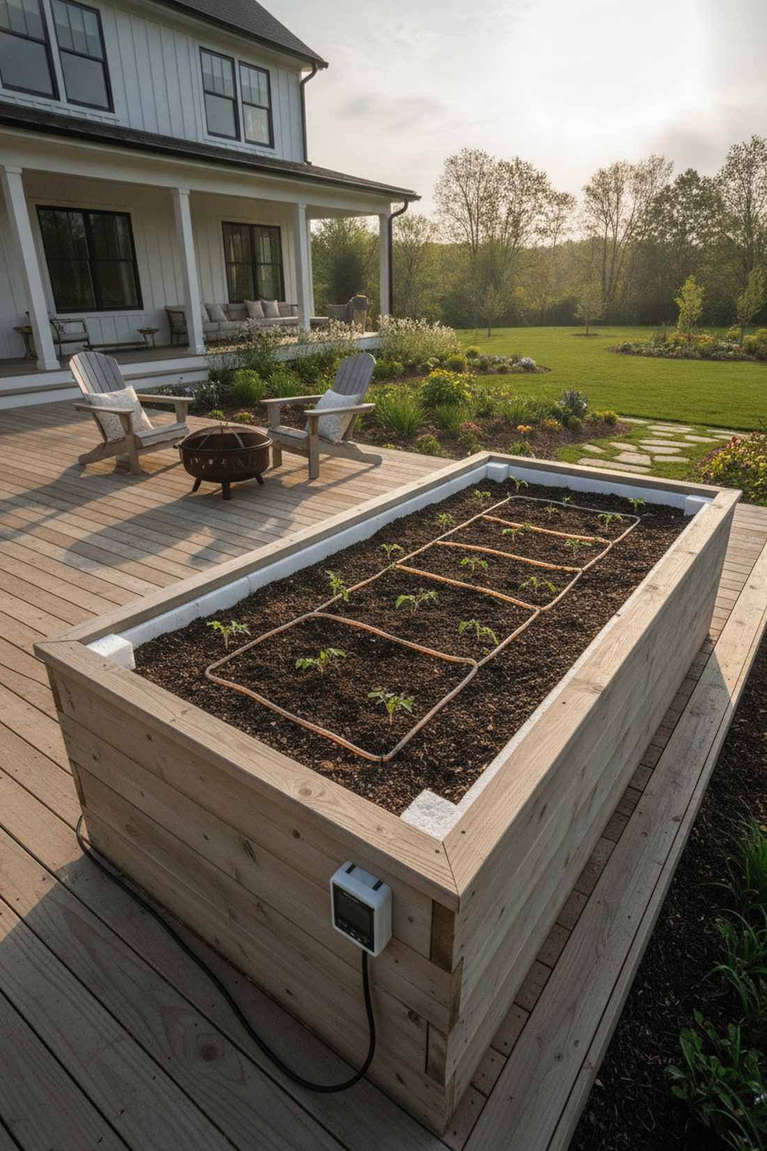 heated elevated growing bed
