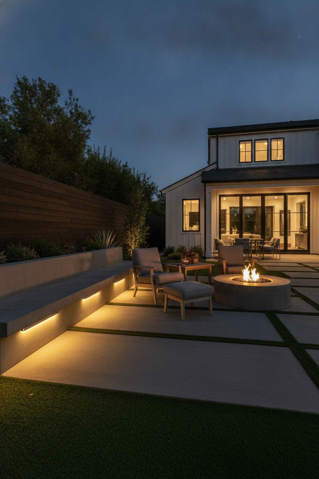 linear led hardscape lights