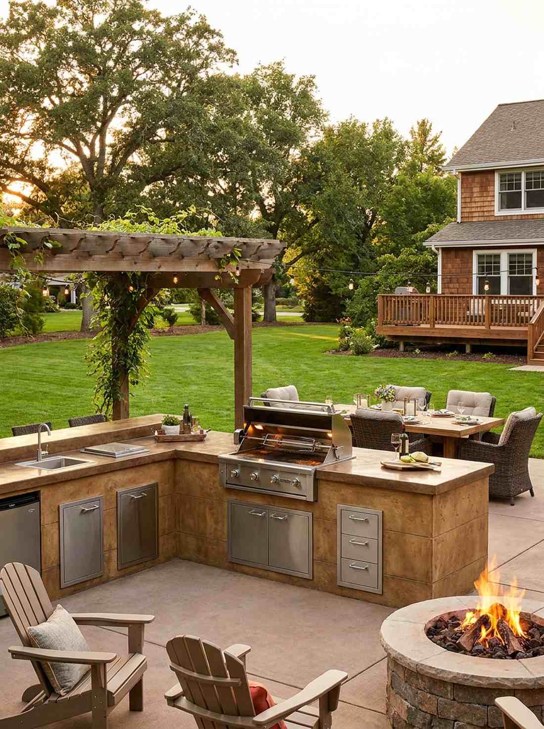 outdoor kitchen stations