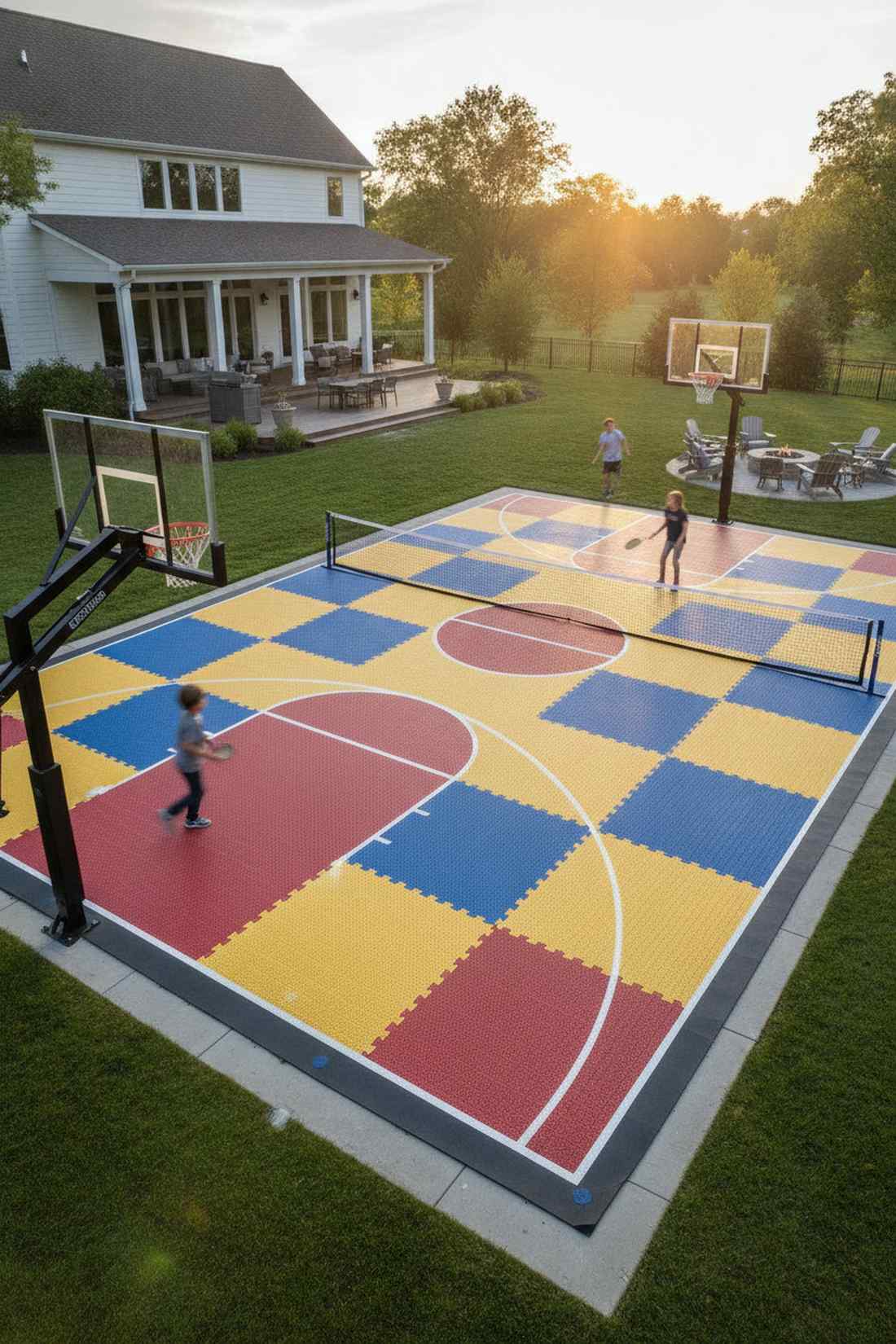 sport court multi use paving