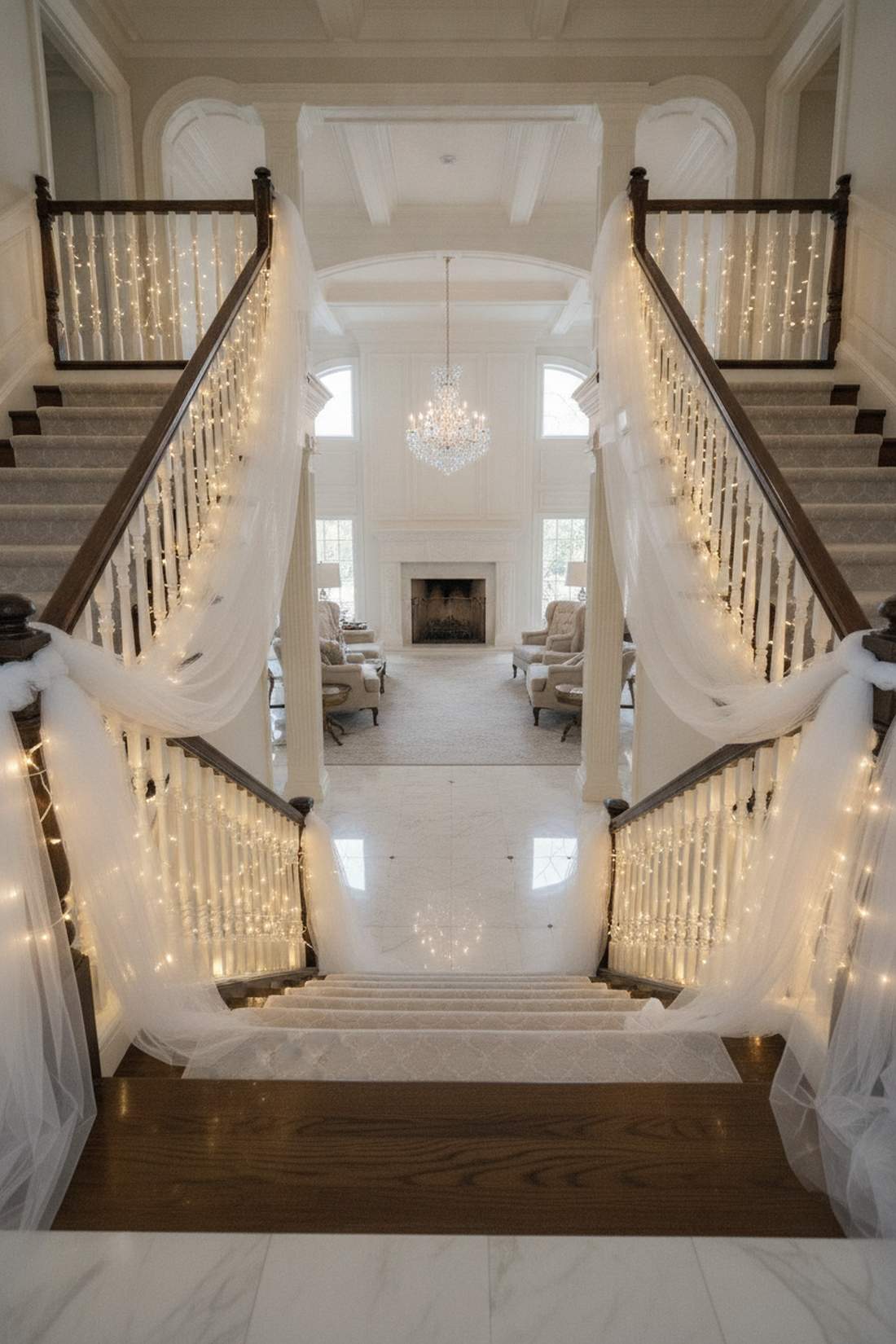 staircase railing illumination