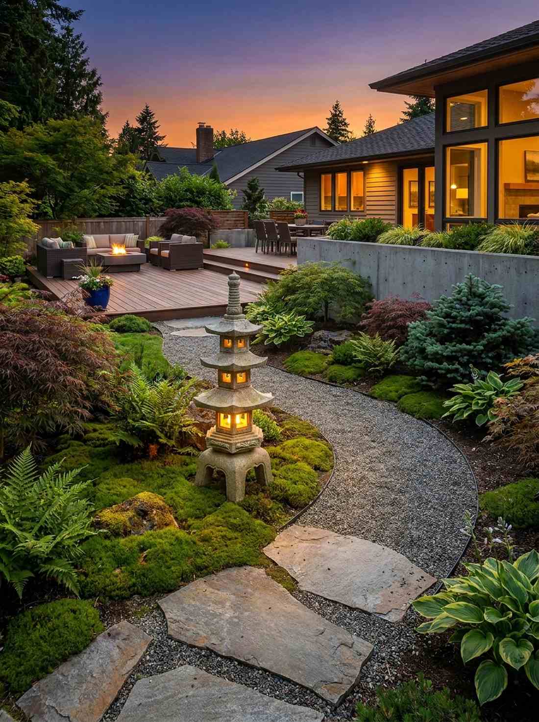 stone lantern placement