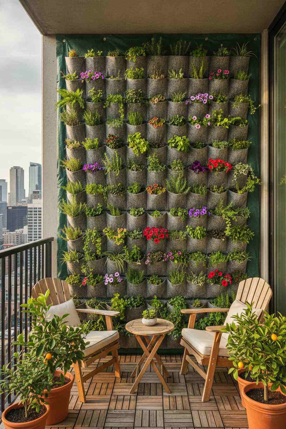 wall mounted pocket planter