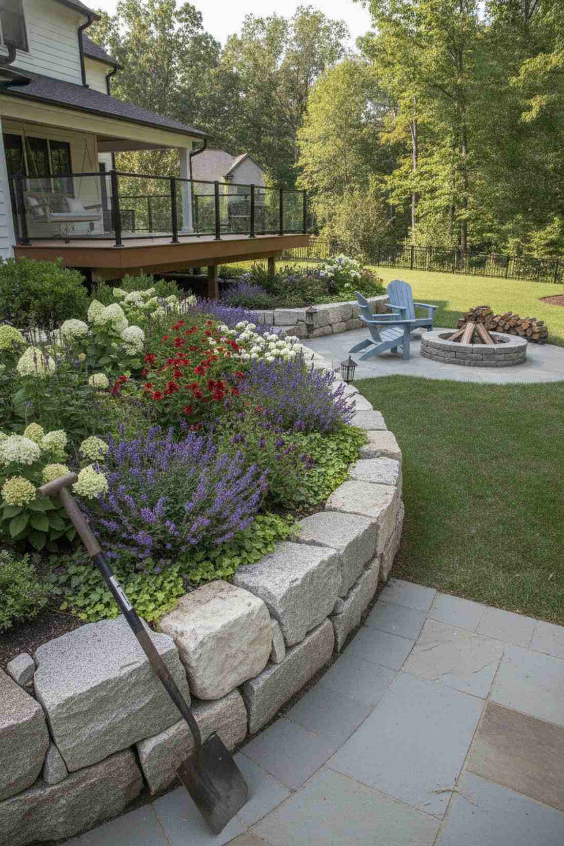 decorative boulder edging
