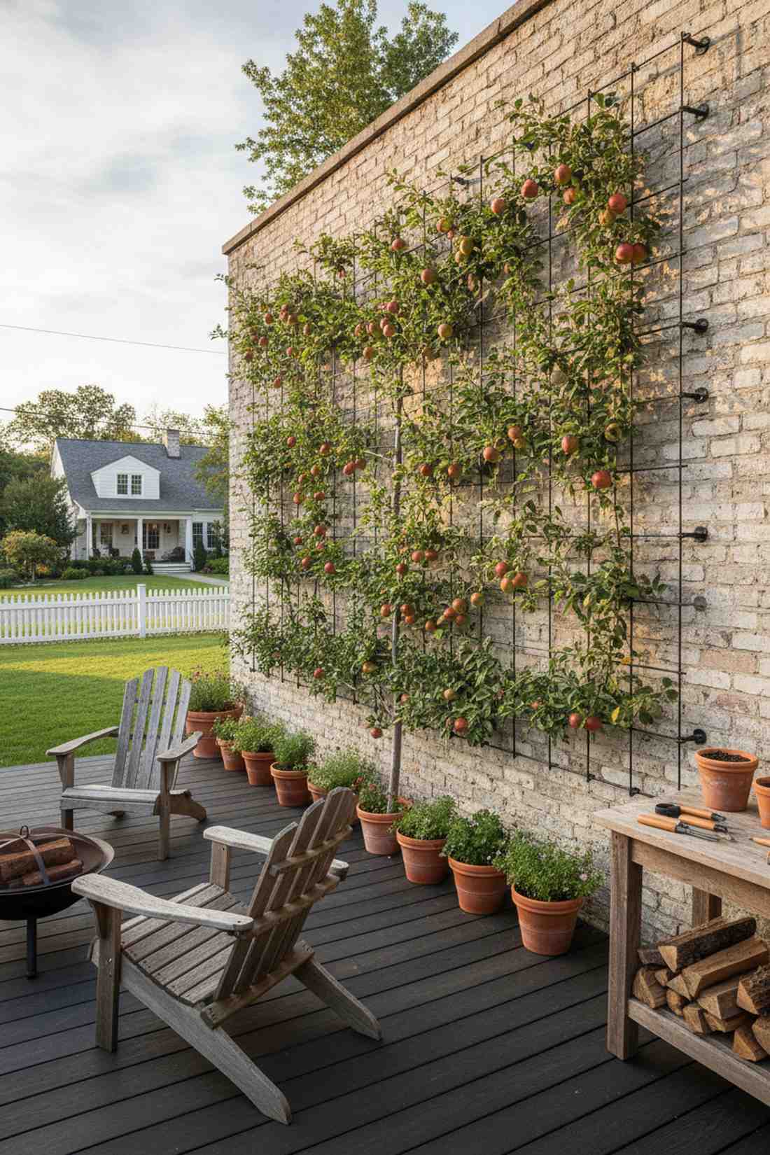 espalier fruit trees on walls