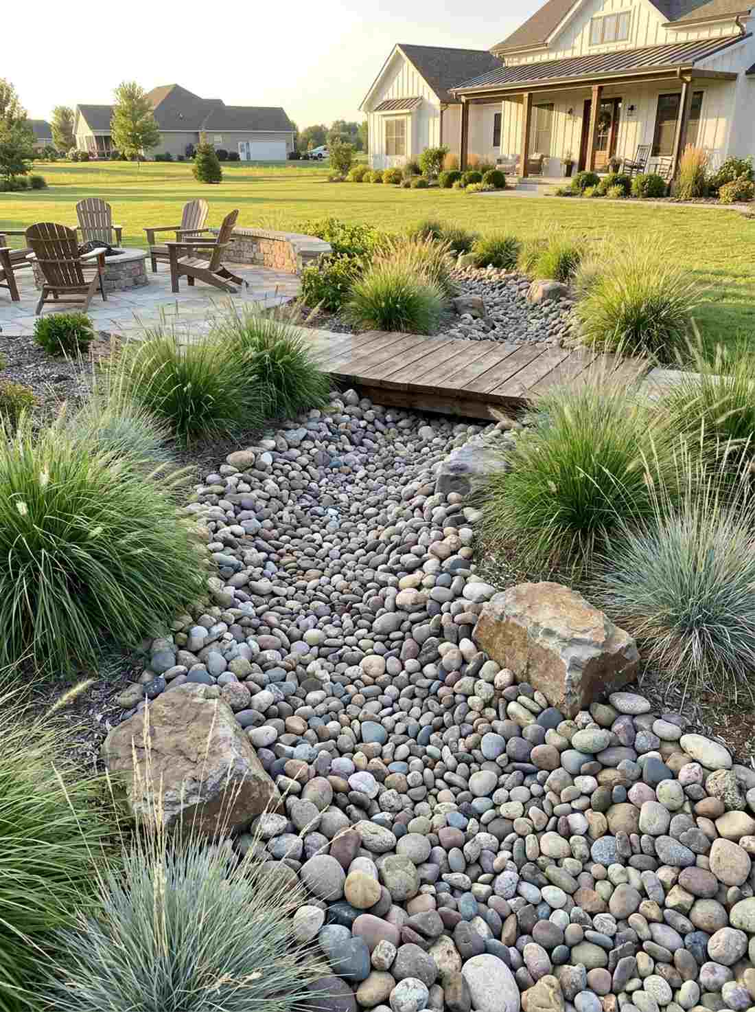 gravel stream bed simulation