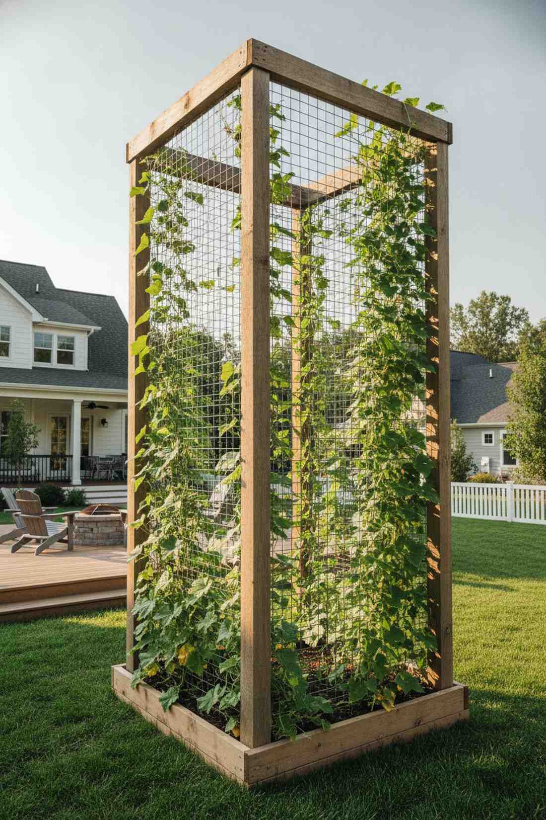 integrated trellis posts