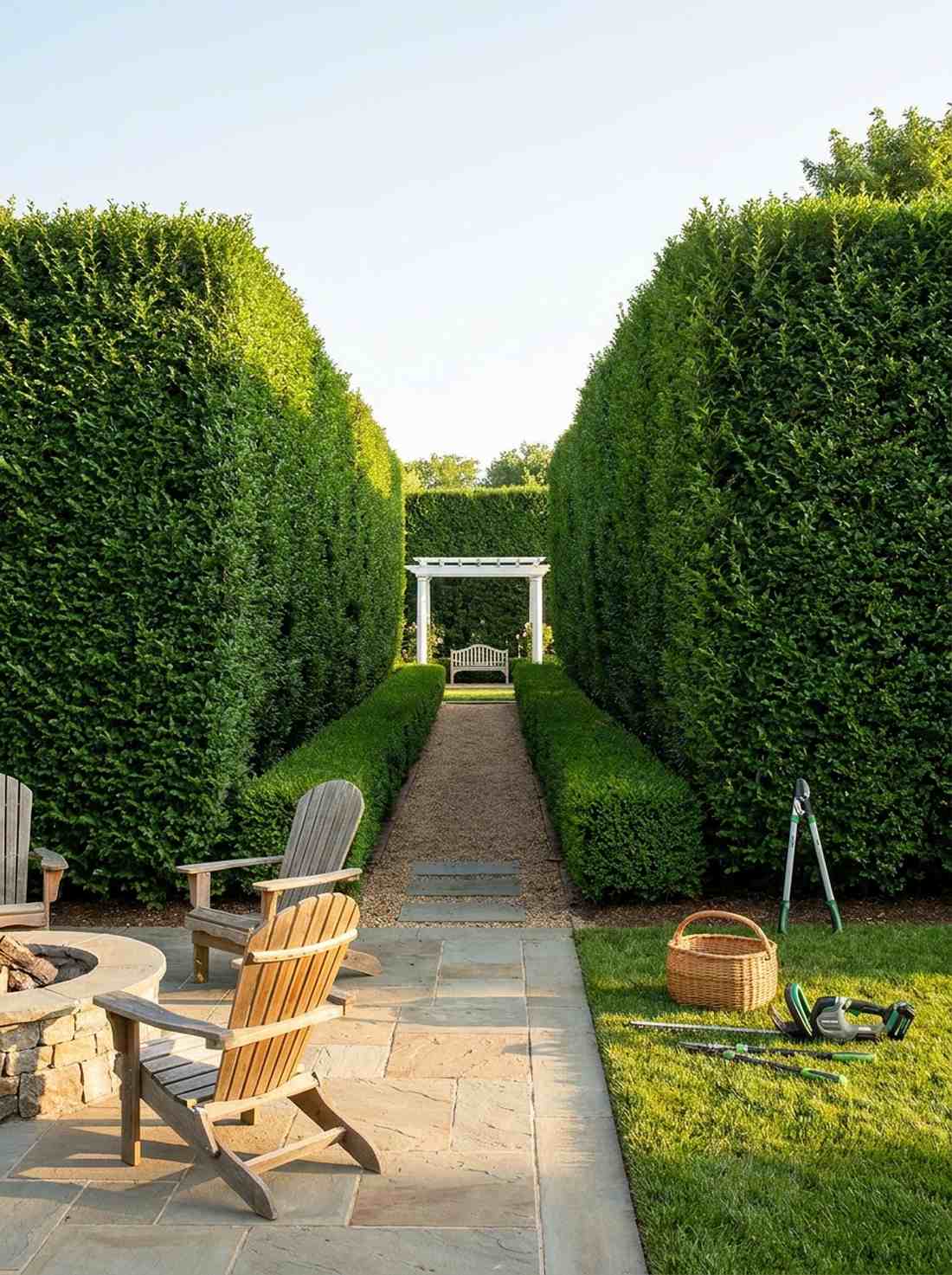 linear hedge corridors