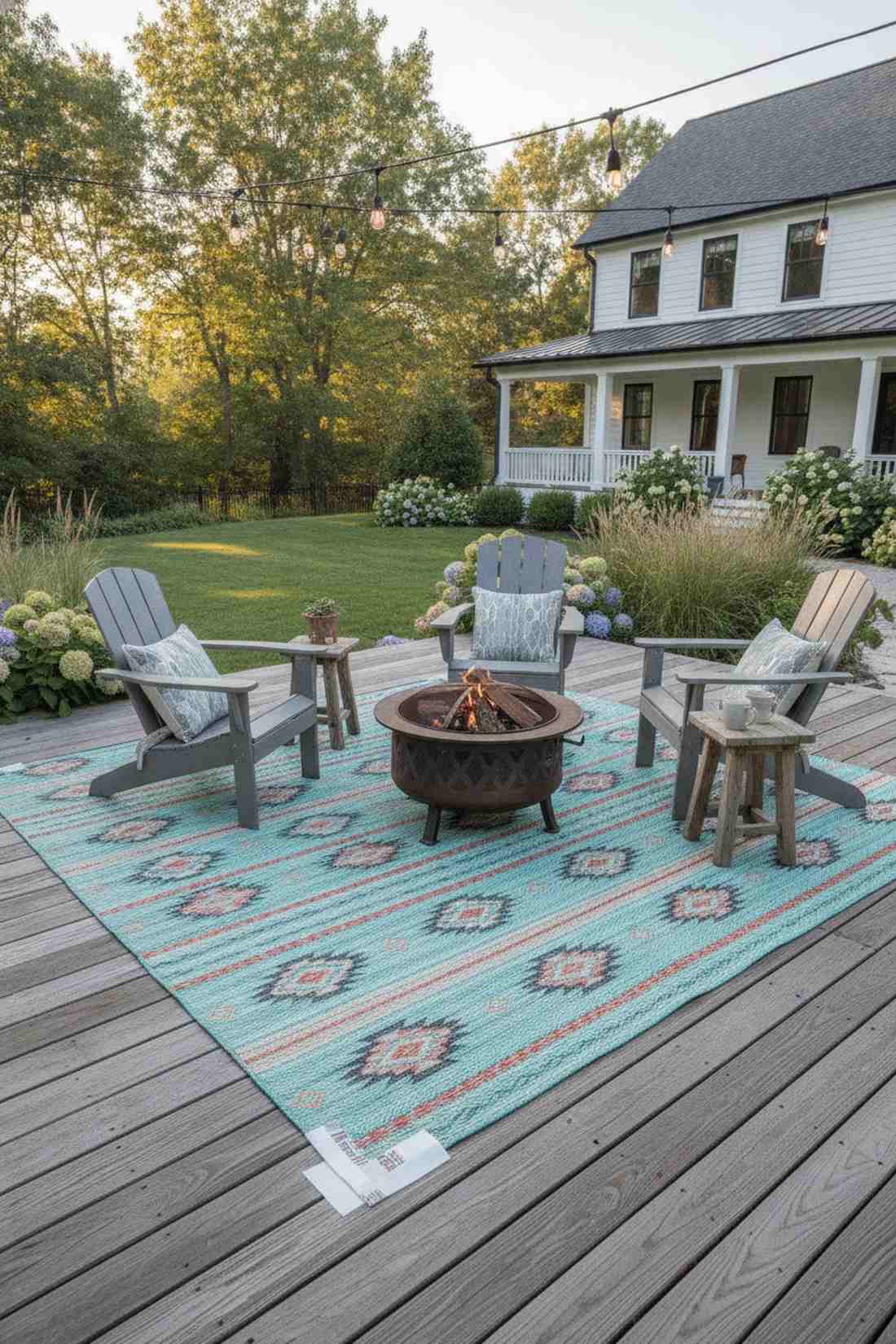 outdoor rug foundation layer