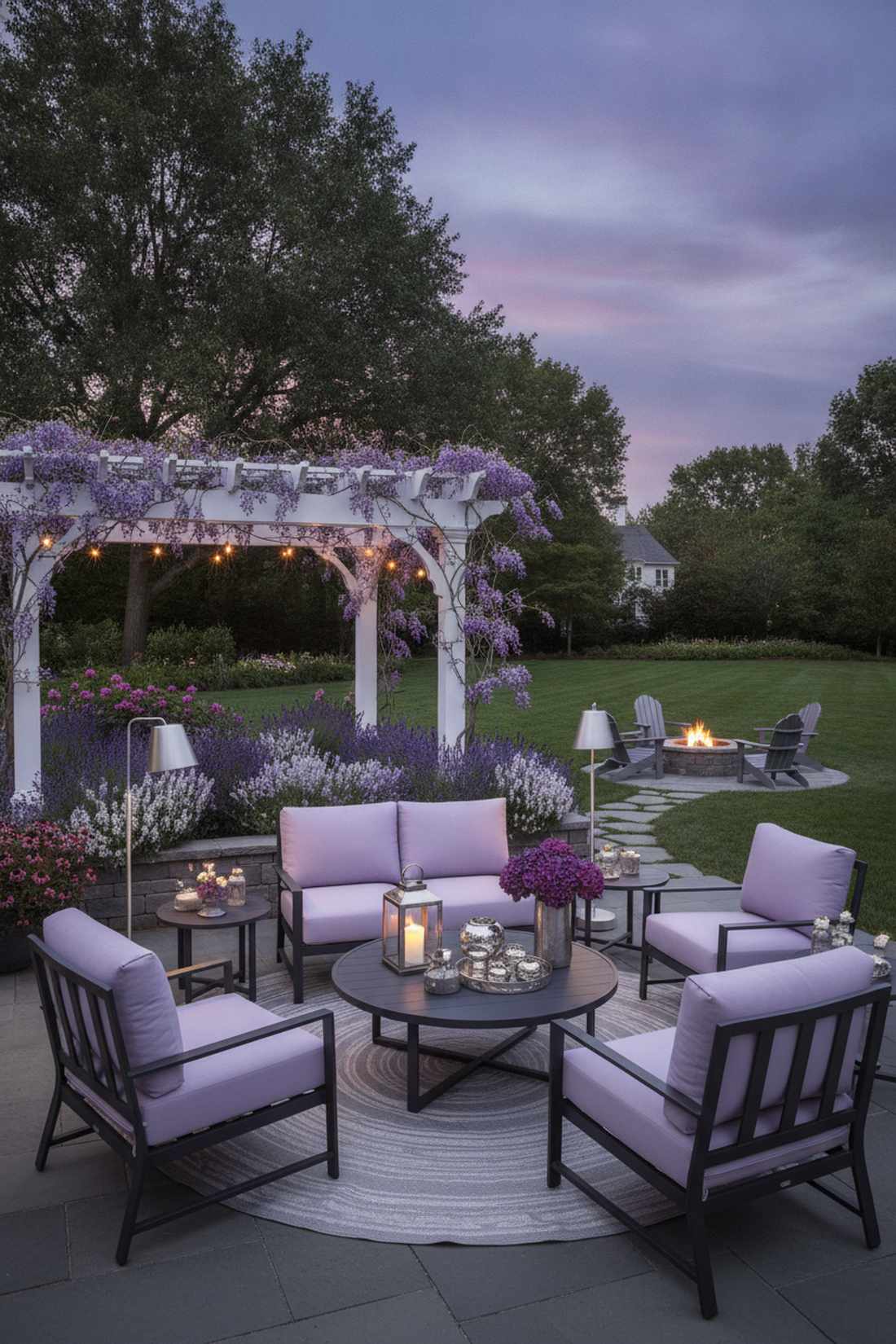 purple gradient for romantic gardens
