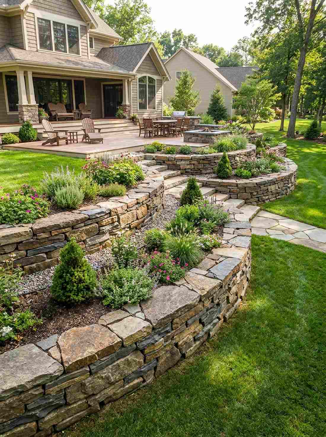 raised bed retaining wall
