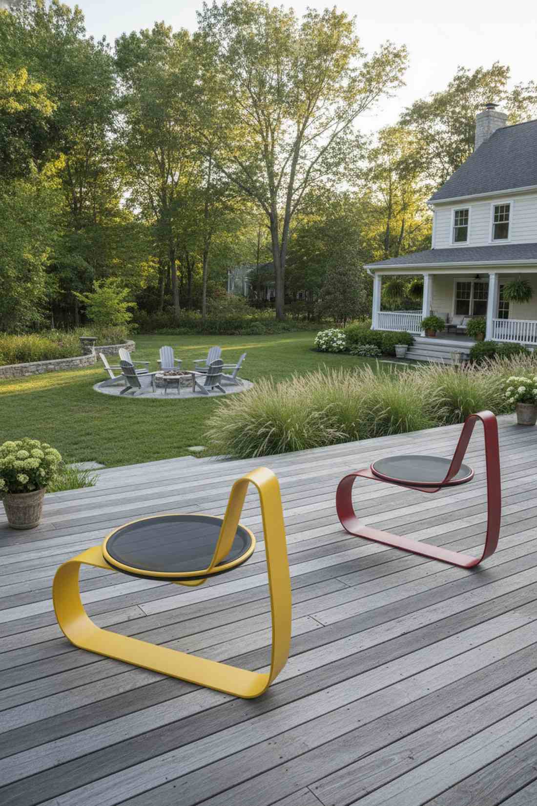 ribbon frame flowing chairs