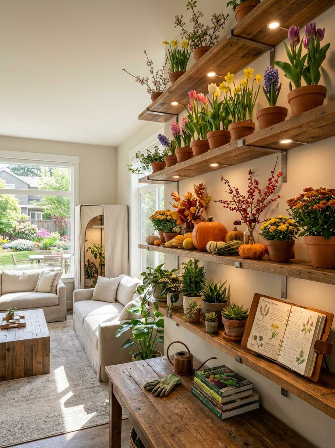 seasonal rotation shelf bank
