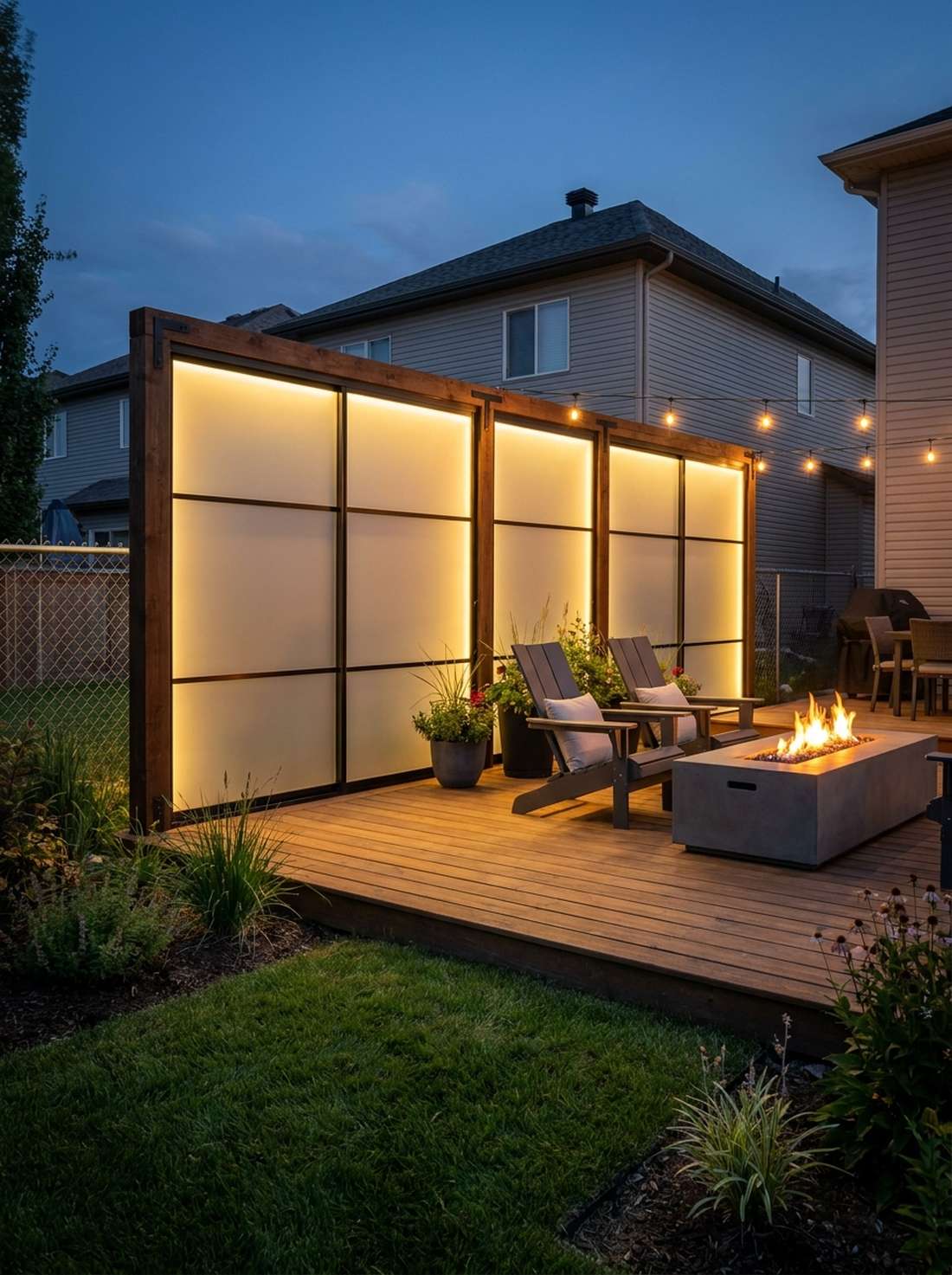 shoji screen garden wall
