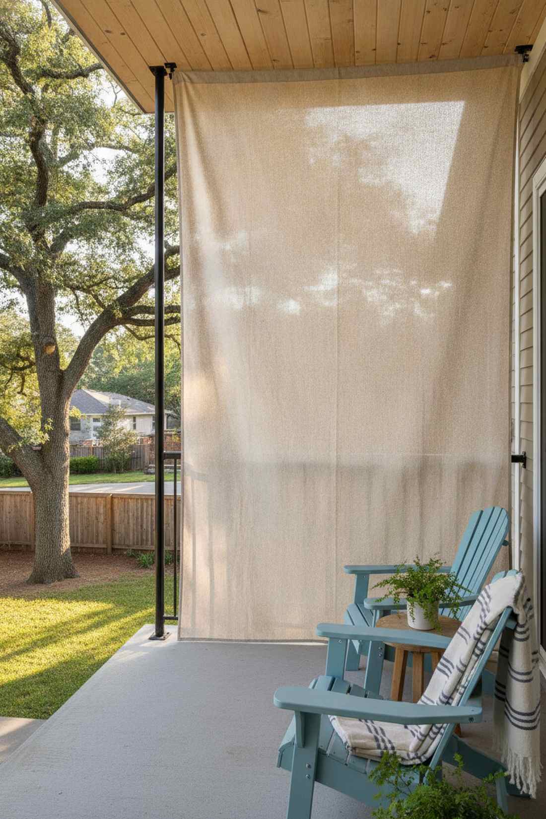 tension rod fabric screens