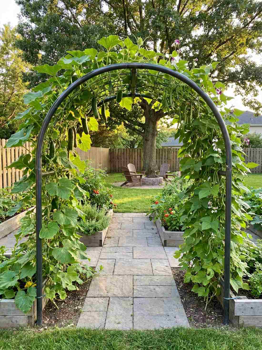 vegetable arbor entrance