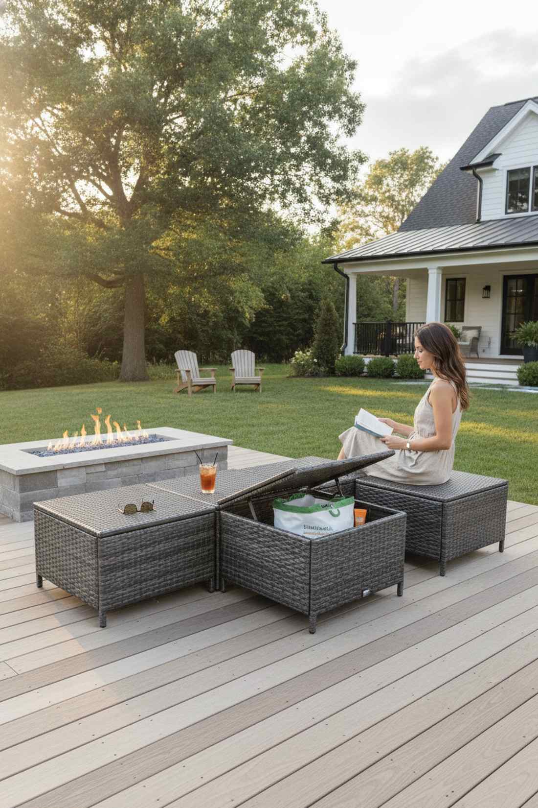 weatherproof storage ottomans