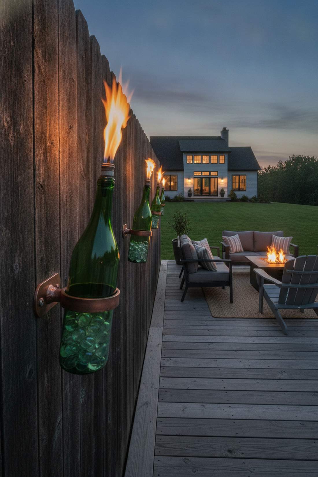 wine bottle torch lights