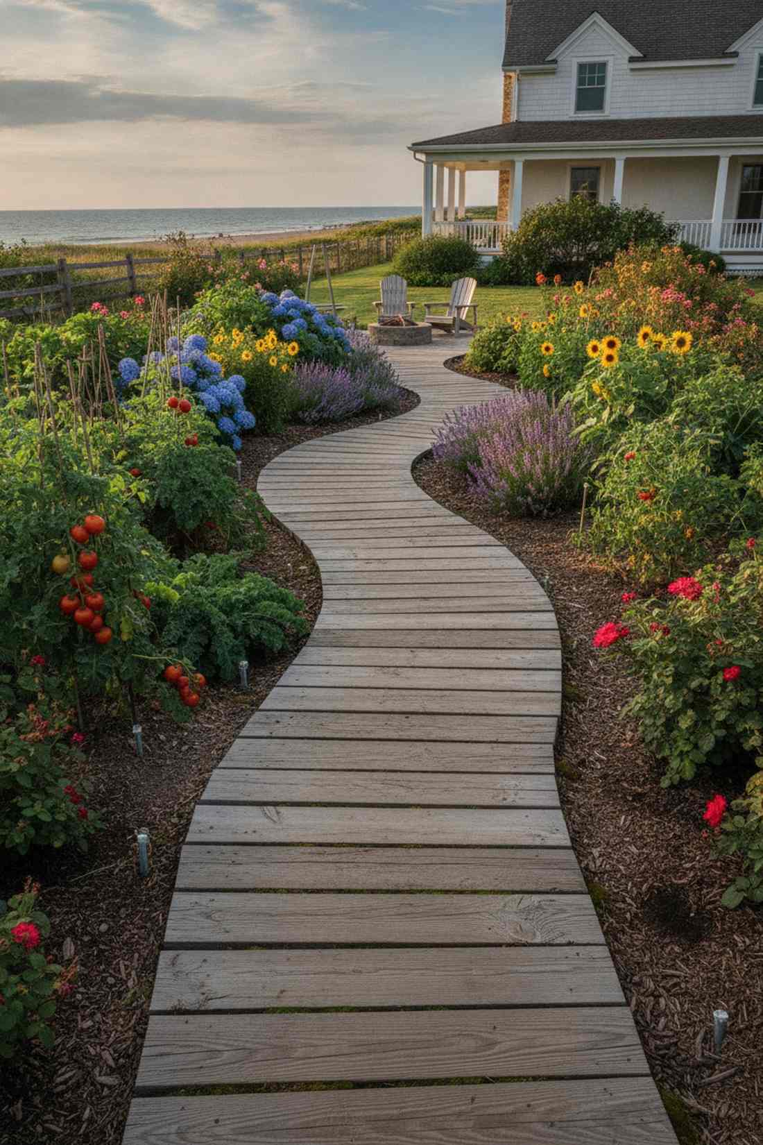 wooden plank walkway